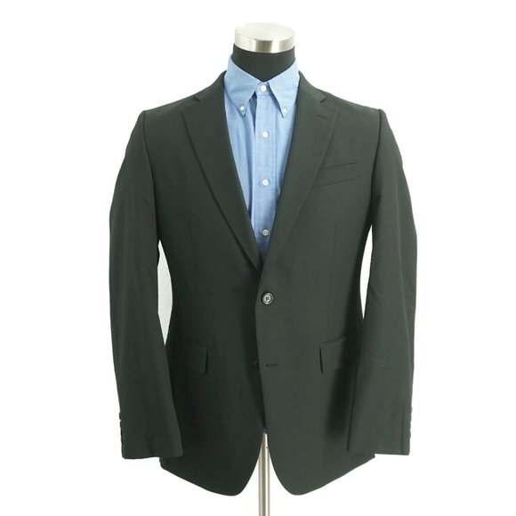 Stafford Other - Stafford Mens Travel Suit Jacket Blazer Coat Black Wool Polyester 40L Classic